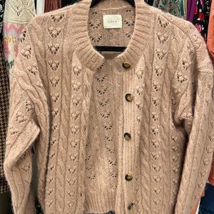 Doen blush cardigan sweater size xs; no tags but never worn